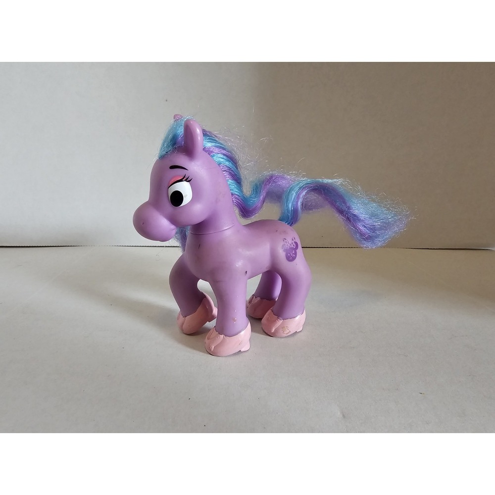 My Little Pony Purple Pony Figure Blue Purple Hair ~4"‎ Toy (Read)
